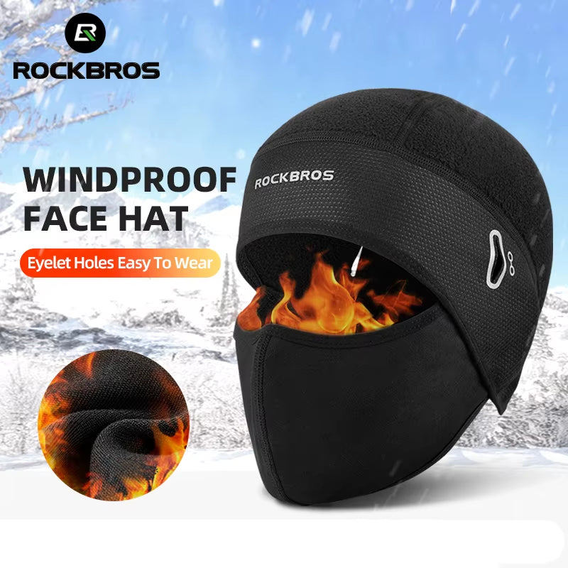 Winter Caps Bike Balaclava Bicycle Motorcycle Cap Glasses Hole Bandana Sports Running Headband Windproof Keep Warm Mask